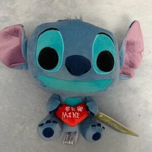 Funko Blue Stitch Plush with Red Heart - Teal Eyes & Pink Ears NWT